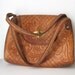 Vintage Tooled Leather Purse 1970s Boho