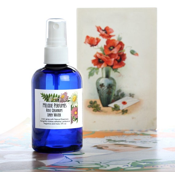 ROSE GERANIUM Perfume Linen Spray/Summer Bug Repellent