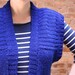 Vintage 80s Bright Blue Sweater Vest