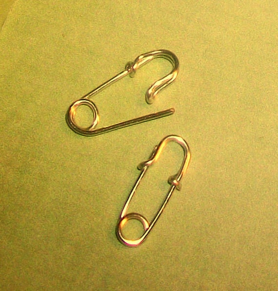 Little Handmade wire wrapped Safety Pins