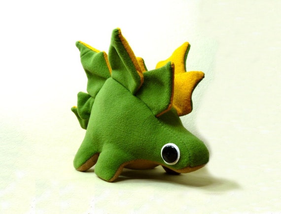 green stegosaurus plush