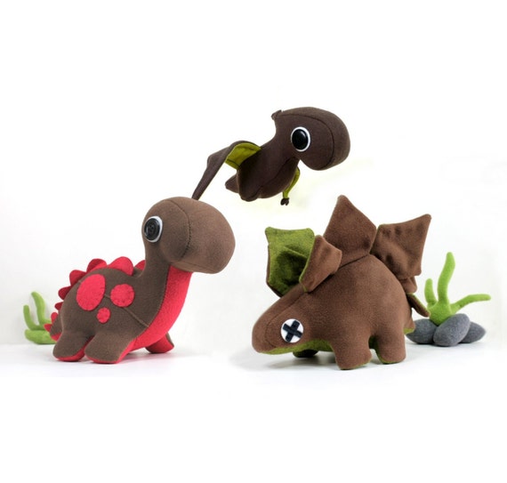 plush dinosaur set