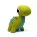 RESERVED for gailbcupidy Eco Plush Brontosaurus in Green with Green Accents Handmade with Upcycled, Recycled, & Eco Friendly Materials