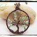010 Spring Green Glass Tree of Life Pendant With Chain