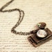 World Traveller - Antique Brass Vintage Styled Camera on Antique Brass Chain Necklace . Explorer . Photographer . Reporter