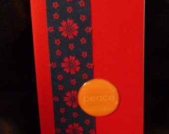 Just Reduced! Mini Notebook - Great Little Gift - Cheery Boho-Style - Unlined - 3D Embellishment - Moleskine Volant - FREE Shipping