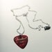 Guitar pick necklace - red
