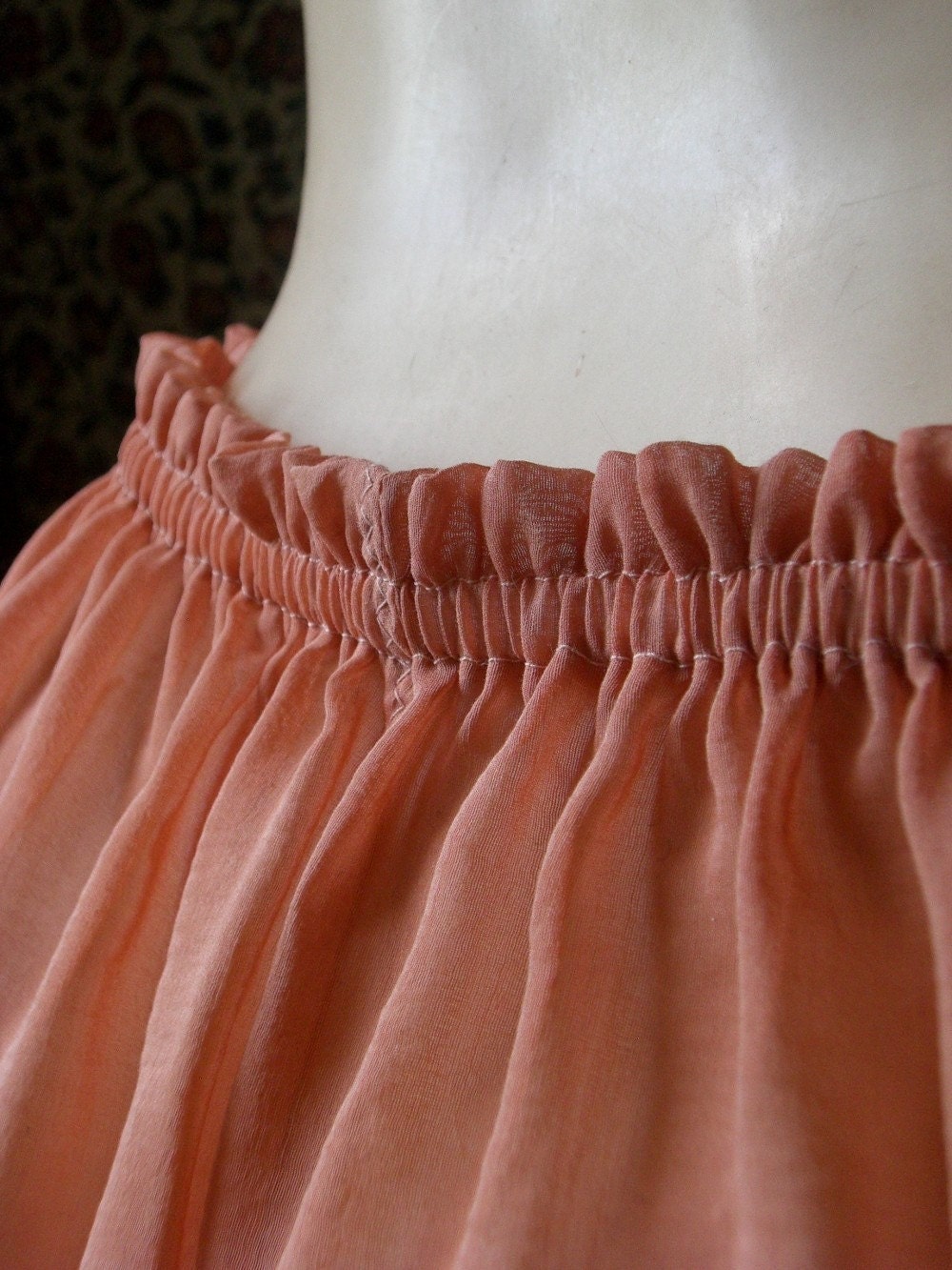 Ethereal Sheer Peach Silk Bloomers custom size