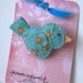 Handmade Felt Brooch or Pin - A Little Teal Bird with Embroidered and Beaded Embellishments