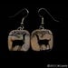 LaMancha Goat with Tree Earrings. Doe