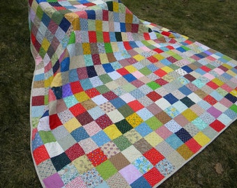 Patchwork Quilt--King Size--Classic Americana--made to order wedding gift