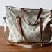 Sage Honeycomb Large Zipper Tote