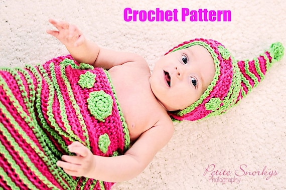 Download whimsical baby cocoon and hat set crochet pattern PDF 419