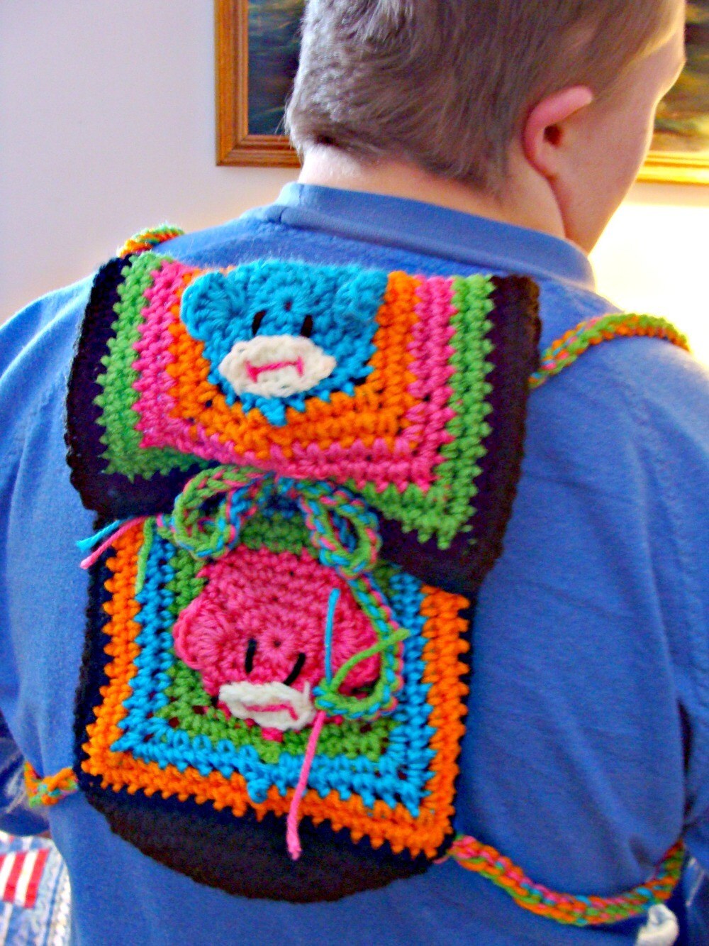 Retro Sock Monkey Backpack Crochet Pattern pdf526