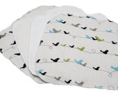 Woodhaven Birds Flannel - Set of 16 wipes - flannel and OBV - SOFT - 8x8 size