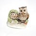 Holiday Sale Vintage 1970s Porcelain Owl Family Figurine or Paperweight