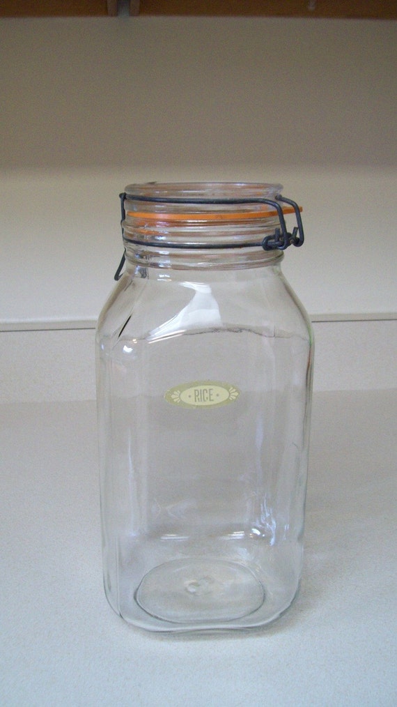 Items Similar To Vintage Ermetico Glass Jar Canister Made In Italy By Domus Modern On Etsy On Etsy