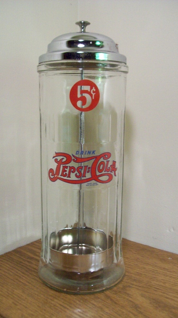 Pepsi Cola Straw Dispenser by Domus Modern on Etsy
