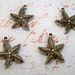 Starfish Charms 4 charms Marcasite look Item 1739