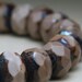 Czech glass Chocolate Picasso premium rondelles 6x8mm 10 beads item 2060