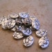 Pewter oval flower beads top drilled 9-11mm 10 pcs Item 1823