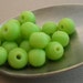 Chartruese green Czech glass druk beads 6mm matte opaque 25 pcs Item 1241