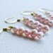 Simplicity. Light pink pearl earrings