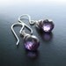 Maria Earrings - Purple CZ Petite wire wrapped briolettes