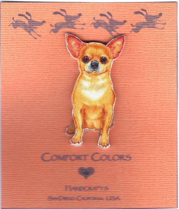 Chihuahua Fabric Pin by comfortcolors on Etsy