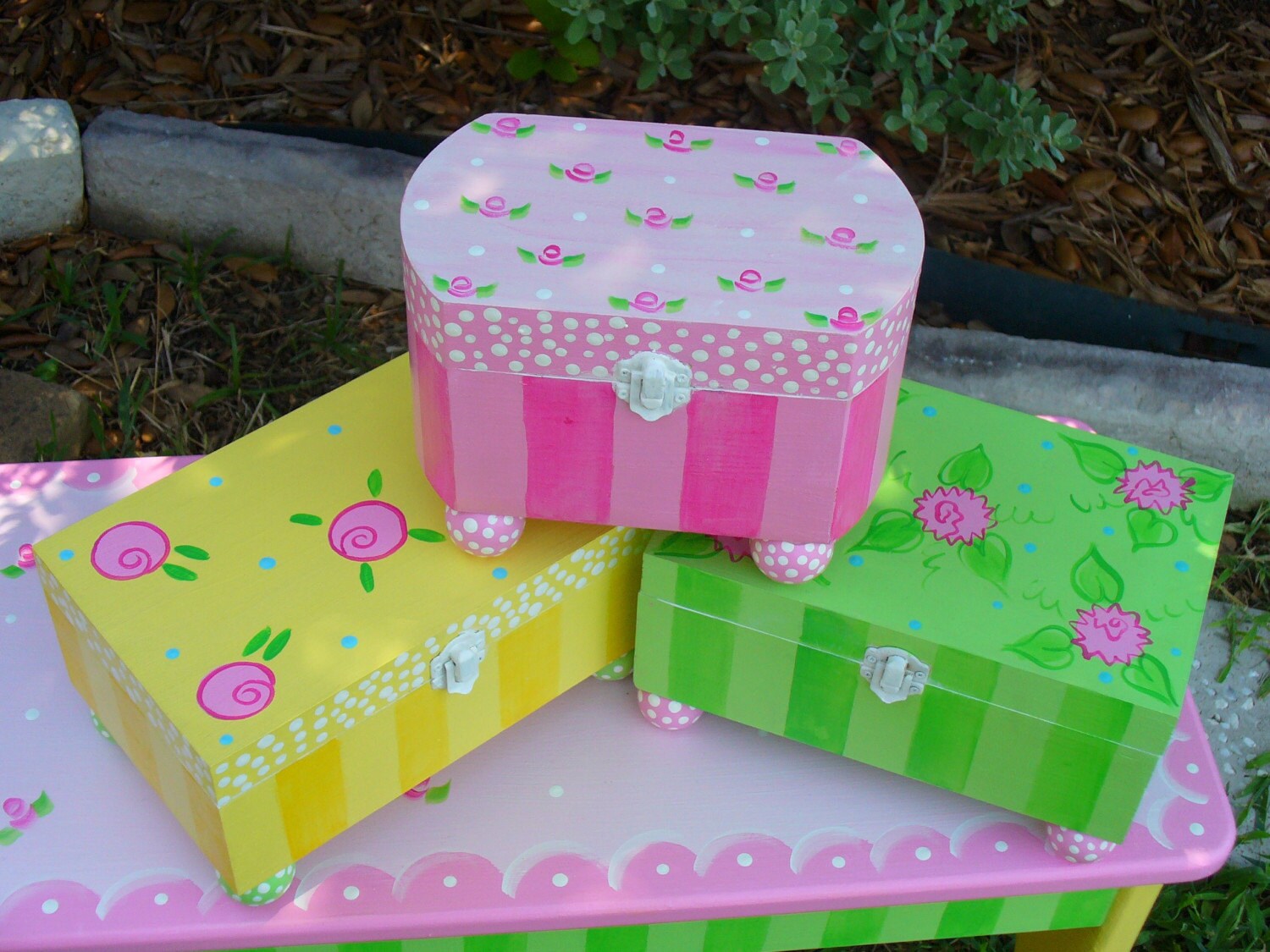 Hand Painted Jewelry BoxesPainted wooden boxesTreasure