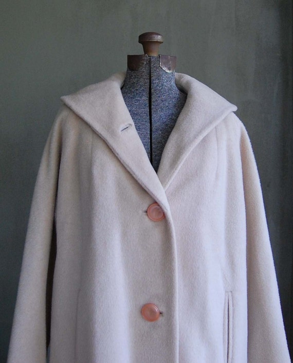 vintage winter white mohair coat