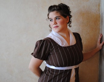 Two color CUSTOM Regency Jane Austen Cotton Day Dress