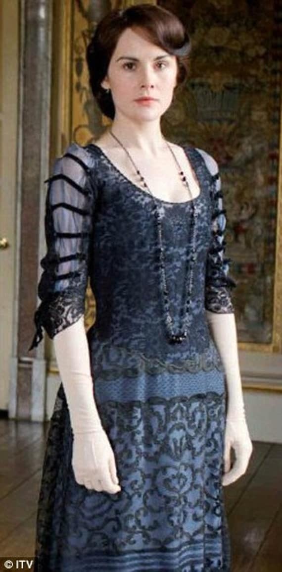 Titanic 1900s Downton Abbey Edwardian Mary Evening Gown Dress