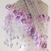 Triangle Shawl, Neckwarmer in Gray lavender with Angora Mohair yarn