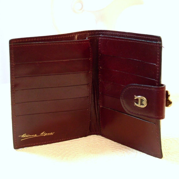 Wallet Vintage Etienne Aigner Leather Oxblood