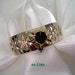 Art Deco Pierced Open Cuff Rhinestone Bracelet (4-2384) FREE SHIP