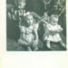 Vintage 1950s Kids Christmas Picture Happy Girl Surprise Face Baby Tree Photo Snapshot Shirt Tie