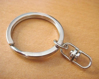 25 Key Rings with Swivel Connectors...1 inch H10-25