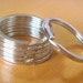 25 Silver Metal Round Key Rings...Split Rings...1.25inch...EH53