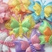 20 Padded Sparkling Butterfly Appliques 10 colors EA72