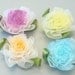 20 Organza 2-Tone Cabbage Rose Flower Appliques EA202