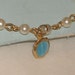 VINTAGE BLESSED MOTHER MEDAL PEARL SWEATER GUARD CLIP ON CARD 5\/19
