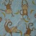 1/2 Yard Cotton Fabric Monkeys And Bananas