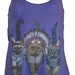 Three Native Kitty Cats Tank Top American Apparel Purple XS