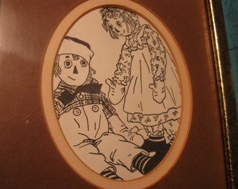 raggedy ann and andy picture in frame