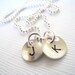 Teeny Weeny Initials....Sterling Silver Hand Stamped Personalized Necklace