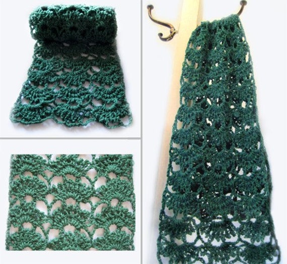 crochet scarves patterns spring for Spring's Crochet   Lace Download Instant PDF Scarf  Here  Pattern