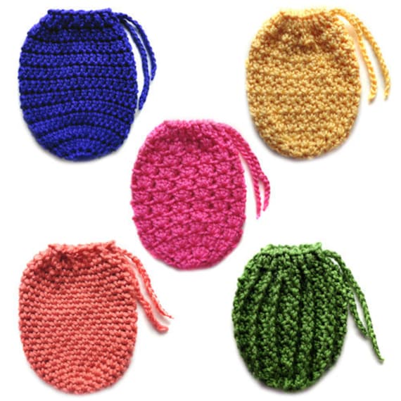 5 Drawstring Bags - PDF Crochet Pattern - Instant Download
