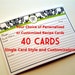 Your choice of 40 Personalized and Customized Recipe Cards