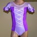 Princess Rapunzel Inspired Gymnastics Dance Short Sleeve Leotard Size 2T - C7